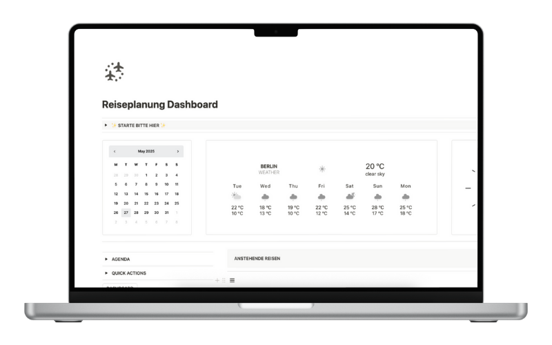 reiseplanung dashboard 1